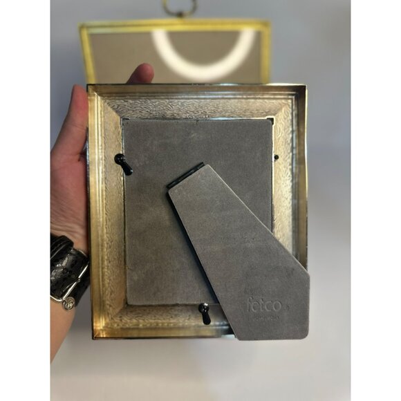 VTG Set of 2 Gold Brass Bronze Picture Frames Hollywood Regency MCM Style Decor - Picture 4 of 6